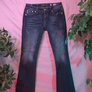 "Miss Me" blue jeans. Size: 29. Style: Boot/Signature-Rise